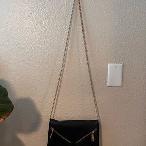 Rampage Black Crossbody Bag with Chain Strap